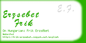 erzsebet frik business card